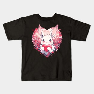 Cute Love Bunny Easter Valentine Kids T-Shirt